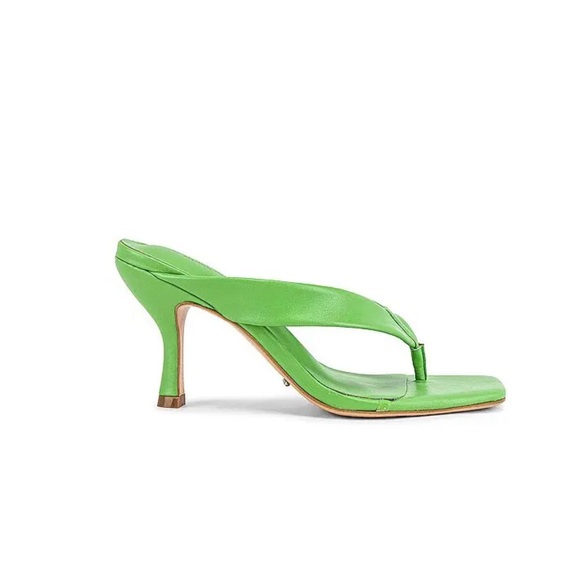 NWT Tony Bianco Bella Mulegreen Lime Nappa Sandals Heels - Picture 2 of 13